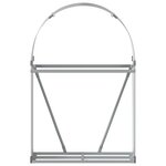 vidaXL Porte-bûches gris clair 80x45x120 cm acier galvanisé