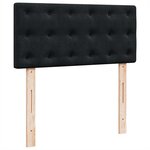 vidaXL Cadre de lit ottoman avec matelas noir 90x190 cm velours
