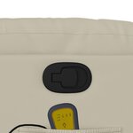 vidaXL Fauteuil de massage inclinable crème similicuir