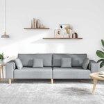 vidaXL Sofa en tissu avec coussin Gris clair 208 cm tissu