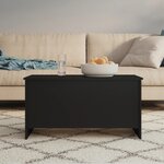 vidaXL Table basse noir 102x55 5x52 5 cm bois d'ingénierie