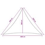 vidaXL Voile d'ombre 5 x 5 x 6 m HDPE Triangulaire Bleu et Blanc