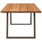 vidaXL Table à manger marron clair bois de chêne massif rectangulaire