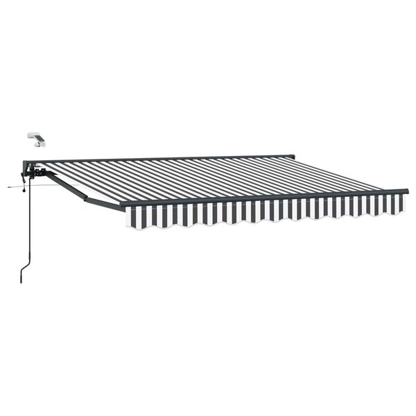 vidaXL Auvent rétractable électrique Anthracite et blanc 2 5 x 2 m