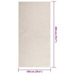 vidaXL Tapis ZIZUR crème 100x200 cm aspect de jute intérieur extérieur