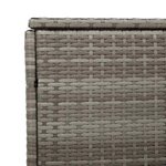 vidaXL Boîte de rangement de jardin gris 220x50x58 cm résine tressée