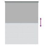 vidaXL Store roulant extérieur protection UV Gris clair Polyester
