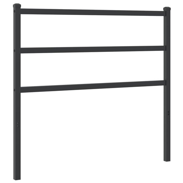 vidaXL Tête de lit métal noir 100 cm