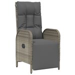 vidaXL Ensemble de salle à manger de jardin de 7 pièces avec coussins en rattan poly gris