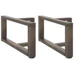 vidaXL Pieds de table basse en T  2 pièces  noir  70 x 25 x (30-31) cm  acier