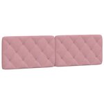 vidaXL Lit avec matelas rose 180x200 cm velours