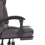 Fauteuil de massage inclinable de bureau informatique étude similicuir gris 02_0025406