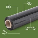 Pack And Move - Rouleau Film Étirable - 300 M - Noir - Film Déménagement Film Emballage Film Palette Film Protection