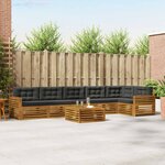 vidaXL Ensemble de canapés d'extérieur 7 Pièces Naturel et Anthracite