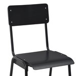 vidaXL Chaises de bar lot de 4 noir contreplaqué solide et acier