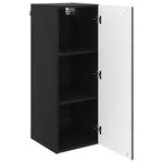 vidaXL Armoire Murale 33 x 34 5 x 90 cm Bois d'ingénierie Noir