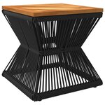 vidaXL Table basse avec base en fil de fer noir bois d'acacia massif