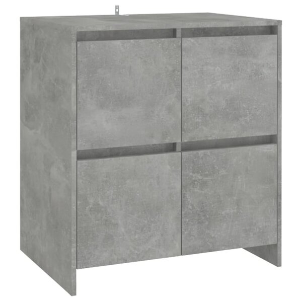vidaXL Buffet Gris béton 70x41x75 cm Bois d'ingénierie