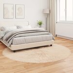 vidaXL Tapis en fausse Tafalla Beige Ø 160 cm Polyester
