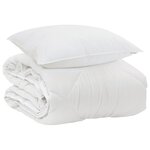vidaXL Duvet toutes saisons avec oreiller 2 Pièces Blanc Microfibre