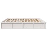 vidaXL Cadre de lit avec stockage Blanc 180 x 200 cm Bois et Métal