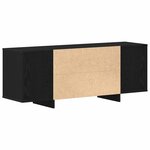 Meuble TV vidaXL - Chêne noir - 120x30x40 5 cm - Fabriqué en bois d'ingénierie