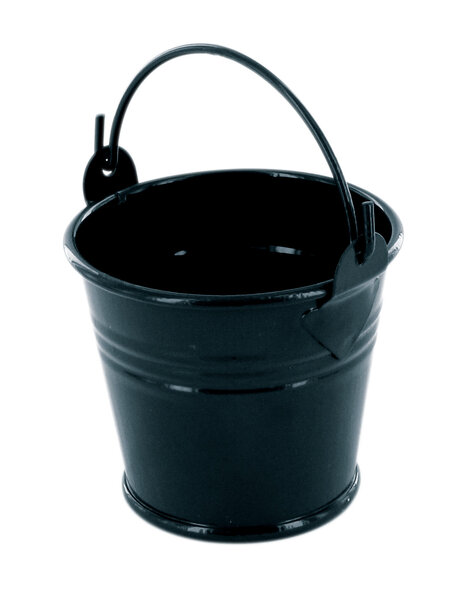 Seau en métal noir Ø 6 5 cm x H 6 2 cm
