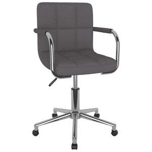 Chaise fauteuil siège pivotante de bureau informatique étude tissu taupe 02_0024182