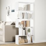 vidaXL Étagère séparatrice de pièce à 5 niveaux blanc 70x24x161 cm