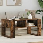 vidaXL Table basse Chêne fumé 92 x 53 x 45 cm Bois d'ingénierie