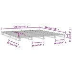 vidaXL Lit de palette 120x190 cm Bois pin massif Petit Double