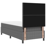 vidaXL Lit à Ressorts avec Matelas Gris Clair Lit Simple en Tissu en Velours Côtelé