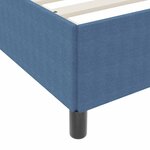 vidaXL Cadre de lit Bleu 90 x 190 cm Tissu en velours côtelé