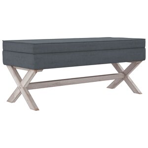 Tabouret de rangement 110 x 45 x 49 cm velours gris foncé 02_0011024