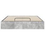 vidaXL Cadre de lit ottoman Gris béton 135 x 190 cm Bois d'ingénierie