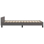 vidaXL Cadre de lit avec tête de lit Gris 90x200 cm Similicuir