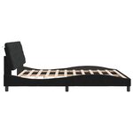 vidaXL Cadre de lit avec LED sans matelas noir 180x200 cm velours