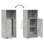 vidaXL Buffet avec LED gris béton 42 5x34x100 cm bois d'ingénierie
