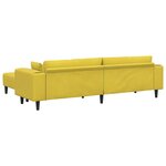vidaXL Canapé en velours avec coussin 3 Pièces Jaune 208 cm Velours