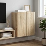vidaXL Armoire Murale Chêne Sonoma 59 x 31 x 64 cm Bois d'ingénierie