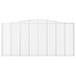 vidaXL Panier de gabions arqué 400x30x180/200 cm Fer galvanisé