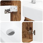 vidaXL Meuble de salle de bain avec robinet Bois ancien