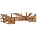 vidaXL Ensemble de canapés d'extérieur 9 pc Naturel