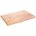 vidaXL Étagère murale marron clair 60x40x2 cm bois chêne massif traité