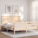 vidaXL Cadre de lit sans matelas 160x200 cm bois massif