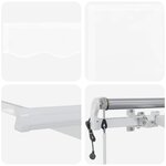 vidaXL Auvent Rétractable Blanc 400 × 300 cm tissu