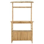 vidaXL Table de bar extérieure Naturel 110 x 50 x 210 cm Bambou
