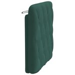 vidaXL Coussin de tête de lit vert foncé 90 cm velours