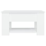 vidaXL Table basse blanc 79x49x41 cm bois d'ingénierie