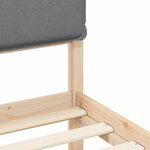 vidaXL Cadre de lit avec tête de lit rembourrée Gris clair